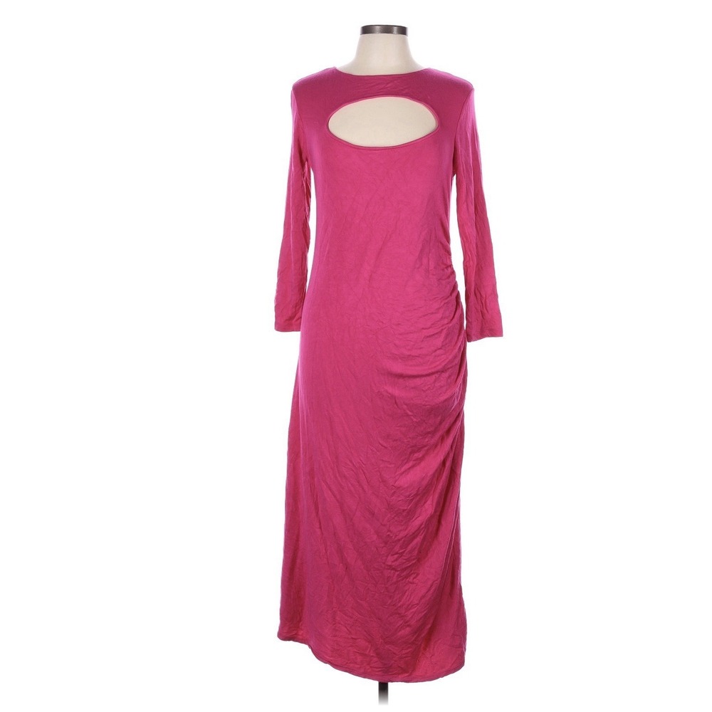 BLEUSALT Malibu The Paradise Dress 2 Pink Ruched Bodycon Modal USA Collab Medium